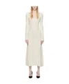 Chloé Cable-knit Wool And Cashmere Midi Dress In White