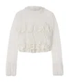 Chloé Long-sleeved Lace Shirt In White