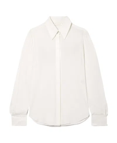 Chloé Long-sleeved Lapel Shirt In White