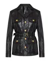 Chloé Long-sleeved Leather Jacket In Black