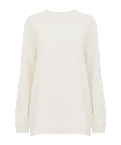 Chloé Long-sleeved Loose T-shirt In White