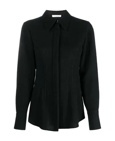 Chloé Long-sleeved Shirt In Black