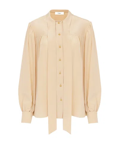 Chloé Long-sleeved Shirt In Nude