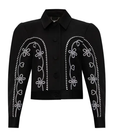 Chloé Long-sleeved Shirt-style Casual Jacket In Black