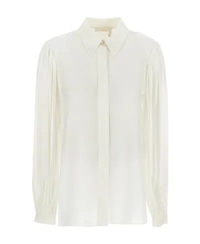 Chloé Long-sleeved Shirt In White