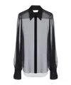 Chloé Long-sleeved Shirt With Shrunken Sleeves In Gray