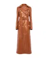 Chloé Long-sleeved Soft Leather Windbreaker In Brown