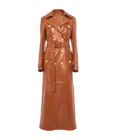 Chloé Long-sleeved Soft Leather Windbreaker