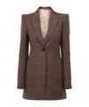 Chloé Tailored Jacket Longline Silhouette In Brown