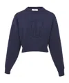 Chloé Short Linen Knit Sweater In Black