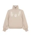 Chloé Roll-neck Knitted Jumper In Nude