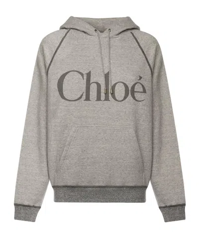 Chloé Long-sleeved Sweatshirt In Gray