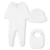 Chloé Long-sleeved Three-piece Bodysuit In White