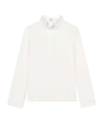 Chloé Long-sleeved Top In Bianco/sporco