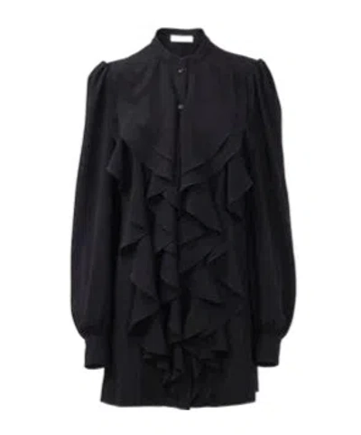 Chloé Ruffle-detail Blouse In Black