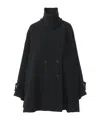 Chloé Double Breasted Wool Coat Coats And Trench Coats Blue In Black