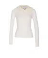 Chloé Knitwear With Lace Collar Detail In White