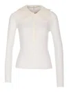 Chloé Lace-collar Superfine Wool Rib Knit Top