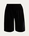 Chloé Long Velvet Shorts In Black