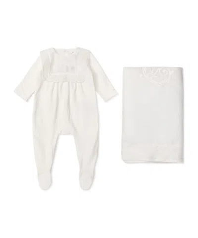 Chloé Long-sleeve Bodysuit And Blanket Set In Multi