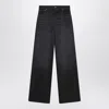 Chloé Wide-leg Cotton Trousers With Belt Loops In Black