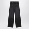 Chloé Wide-leg Cotton Trousers With Belt Loops In Black
