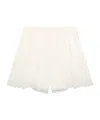 Chloé Embroidered-design Organic Cotton Shorts In White
