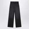 Chloé Wide-leg Cotton Trousers With Belt Loops In Black