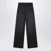 Chloé Wide-leg Cotton Trousers With Belt Loops In Black