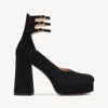 Chloé Suede Leather Pumps In Black