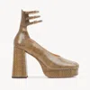 Chloé Loti Platform Pump In Brown
