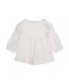Chloé Ruffled-trim Organic Cotton Blouse In White