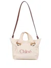 Chloé Kids Logo Embroidered Tote Bag In White