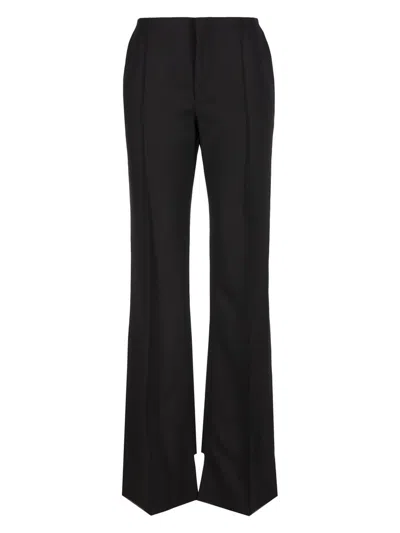 Chloé Low-waisted Tailored Trousers In Black