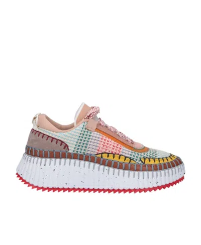 CHLOÉ LOW LACE-UP SNEAKERS