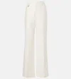 Chloé Low-rise Cotton Wide-leg Pants In Weiss