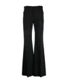 Chloé Black Pants With High Waist And Wide Leg In Viscose Blend Stretch Woman In Black