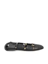 Chloé Luna Ballerinas With Gold-tone Accents And Pleated Design