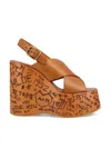 Chloé Maxime High Sandals Shoes In Brown