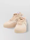 Chloé Kick Leather And Suede-trimmed Mesh Sneakers