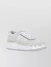 Chloé Low Top Sneakers Textured Sole In Gray