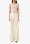 Chloé Low-waist Flared Pants In White
