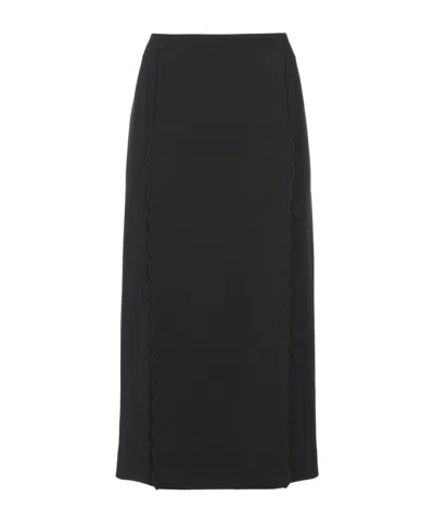 Chloé Low-waist Straight Skirt In Black