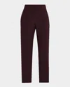 Chloé Lower Impact Wool Crepe Straight-leg Ankle Pants In Red