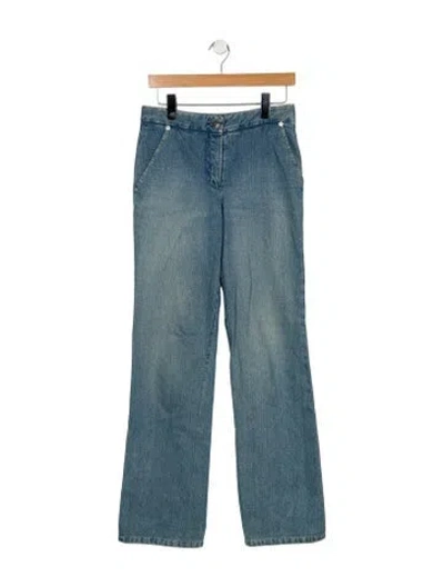 Pre-owned Chloé Low-rise Straight Leg Jeans In Blue