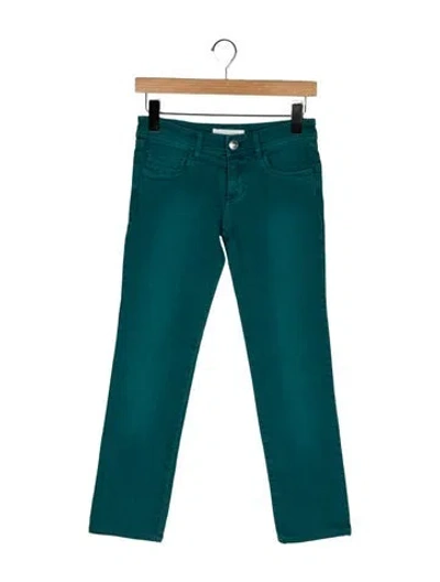 Pre-owned Chloé Low-rise Straight Leg Jeans In Green