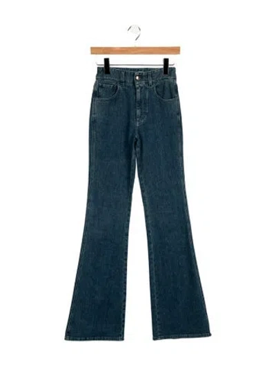 Pre-owned Chloé Low-rise Wide Leg Jeans In Blue