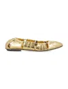 Chloé Moon Metallic Leather Ballet Flats In Gold