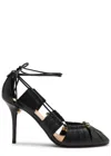 Chloé Luna 90 Deconstructed Leather Pumps In Black