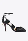 Chloé Luna 90 Deconstructed Leather Pumps In Black